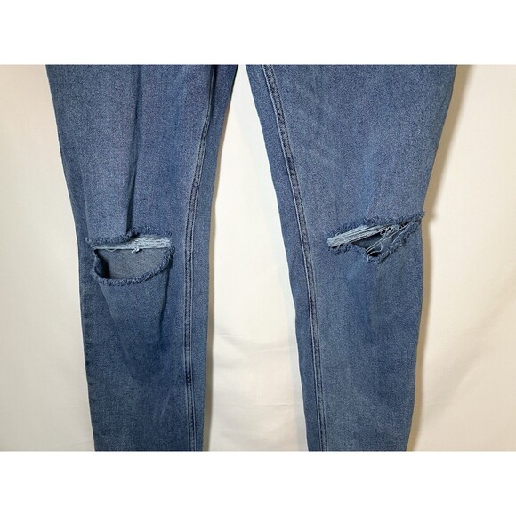 Abercrombie & Fitch 90's Straight Ultra High Rise Curve Love Blue Jeans 14R/32 - Picture 3 of 12